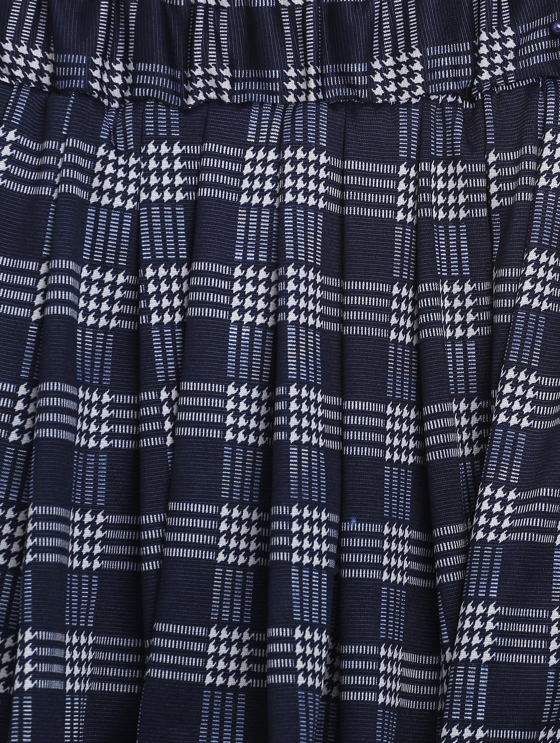 blue rayon flared skirt - 17234123 - Standard Image - 2