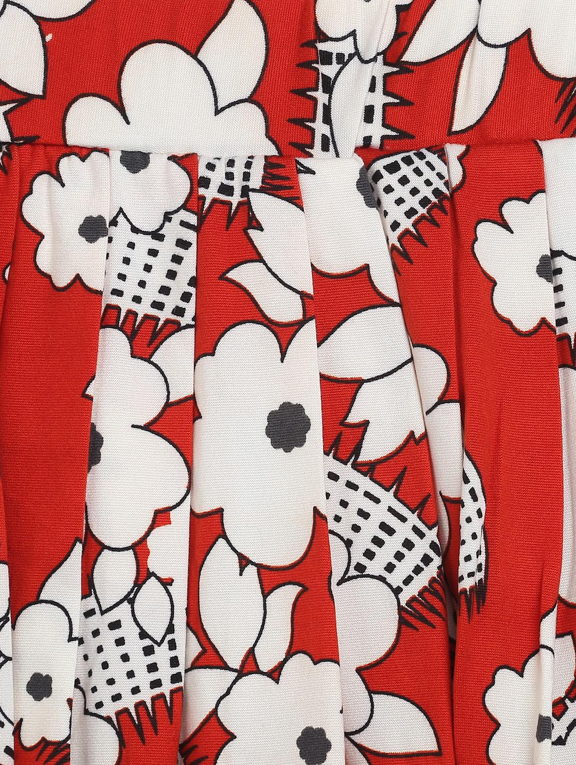 red rayon flared skirt - 17234141 - Standard Image - 2