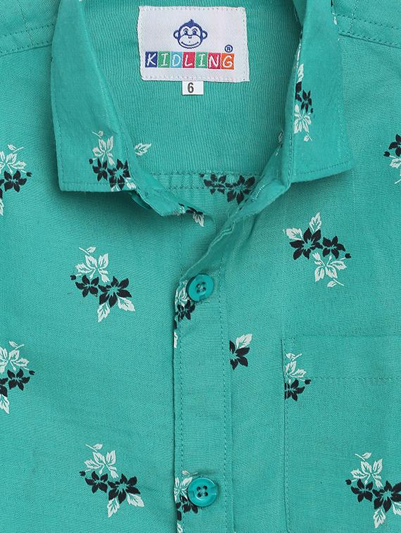 green cotton shirt - 17234247 - Standard Image - 2