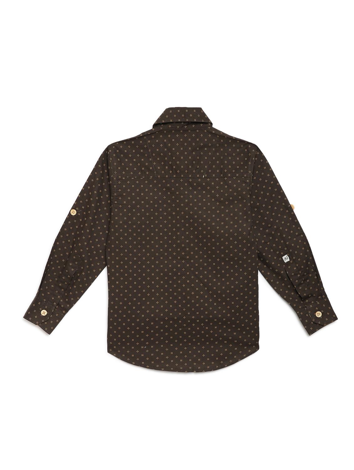 brown cotton shirt - 17237233 - Standard Image - 2