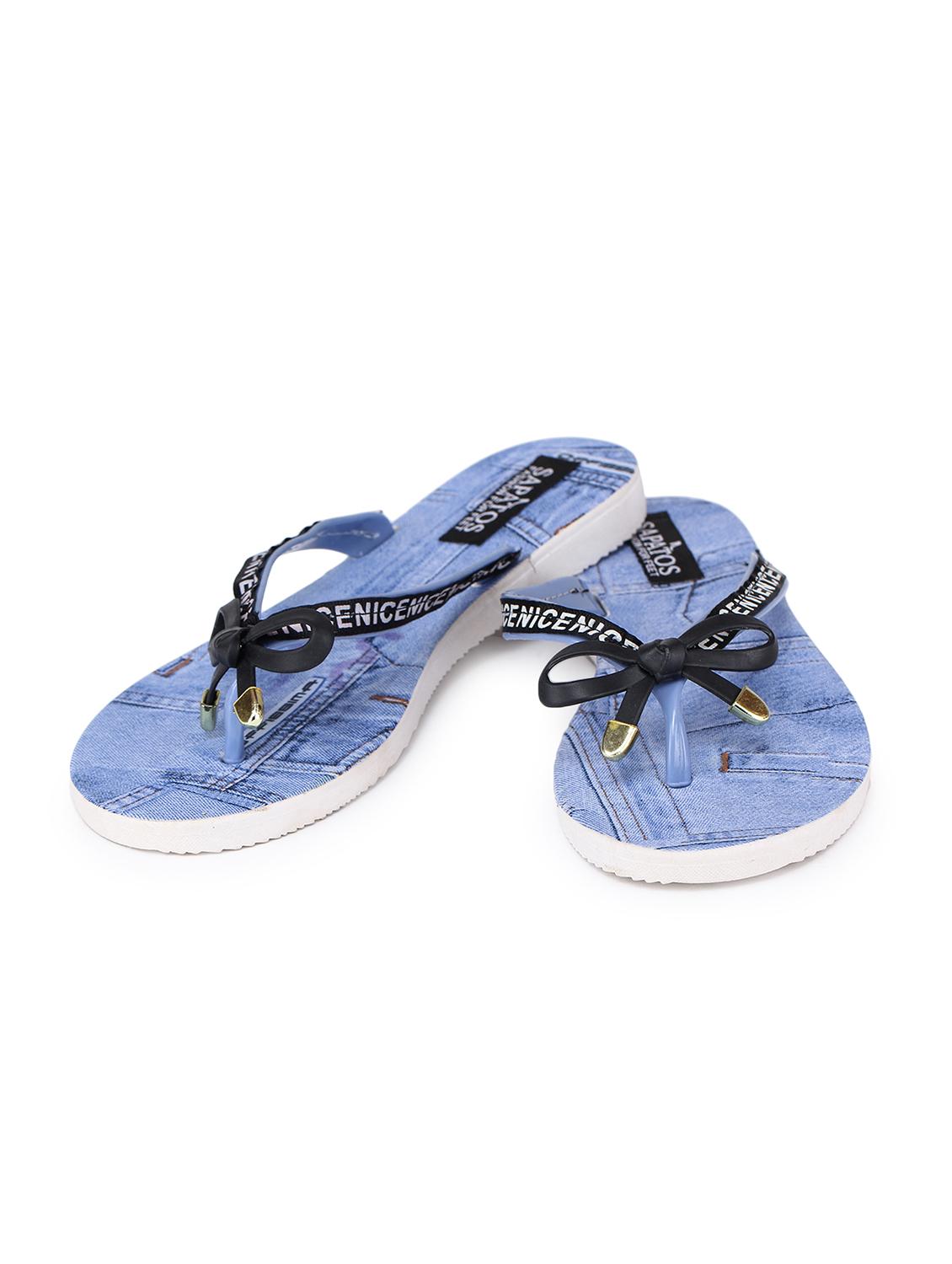 blue toe separator flip flops - 17238434 - Standard Image - 2