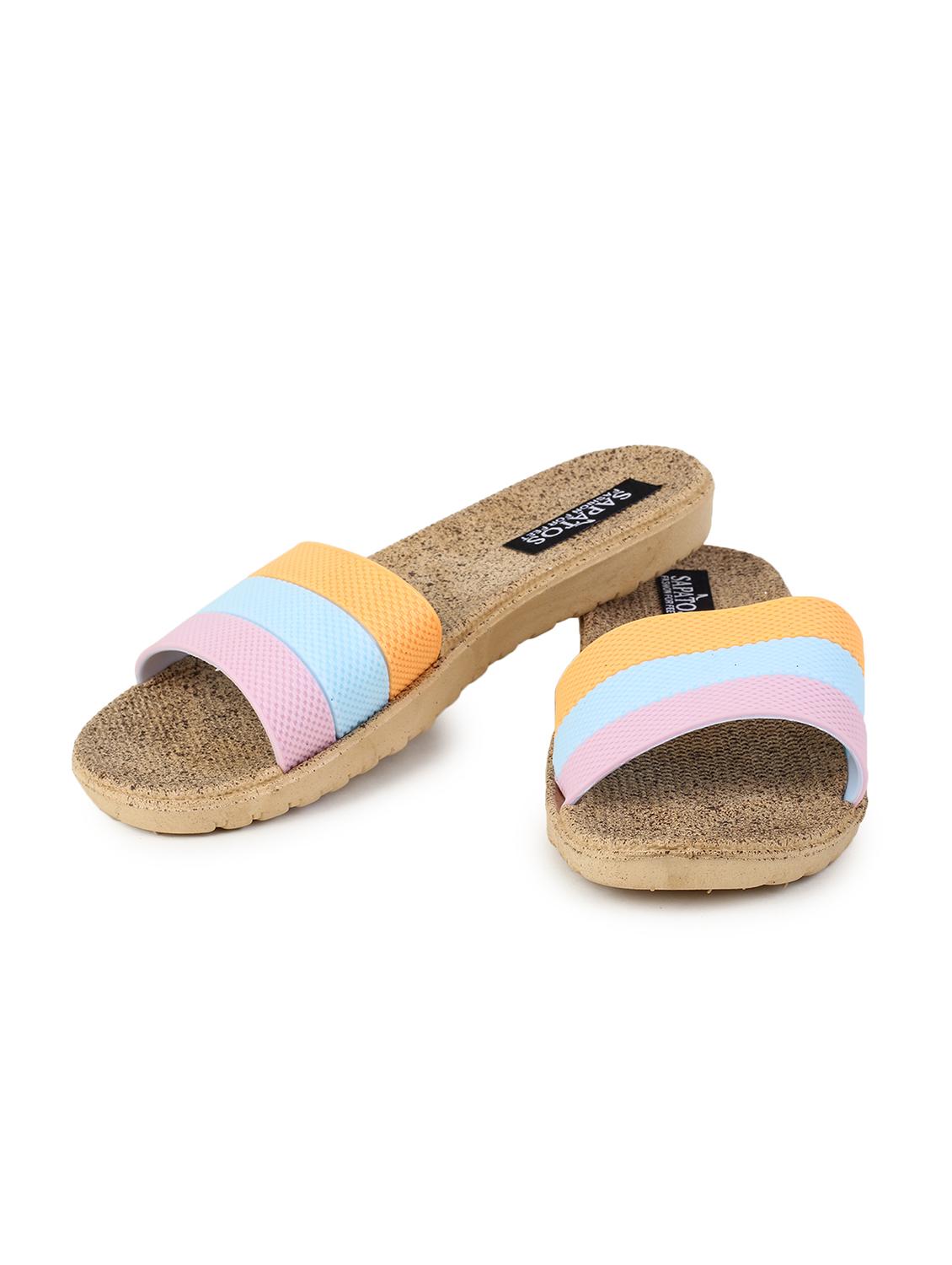 multi colored slip on flip flop - 17238460 - Standard Image - 2