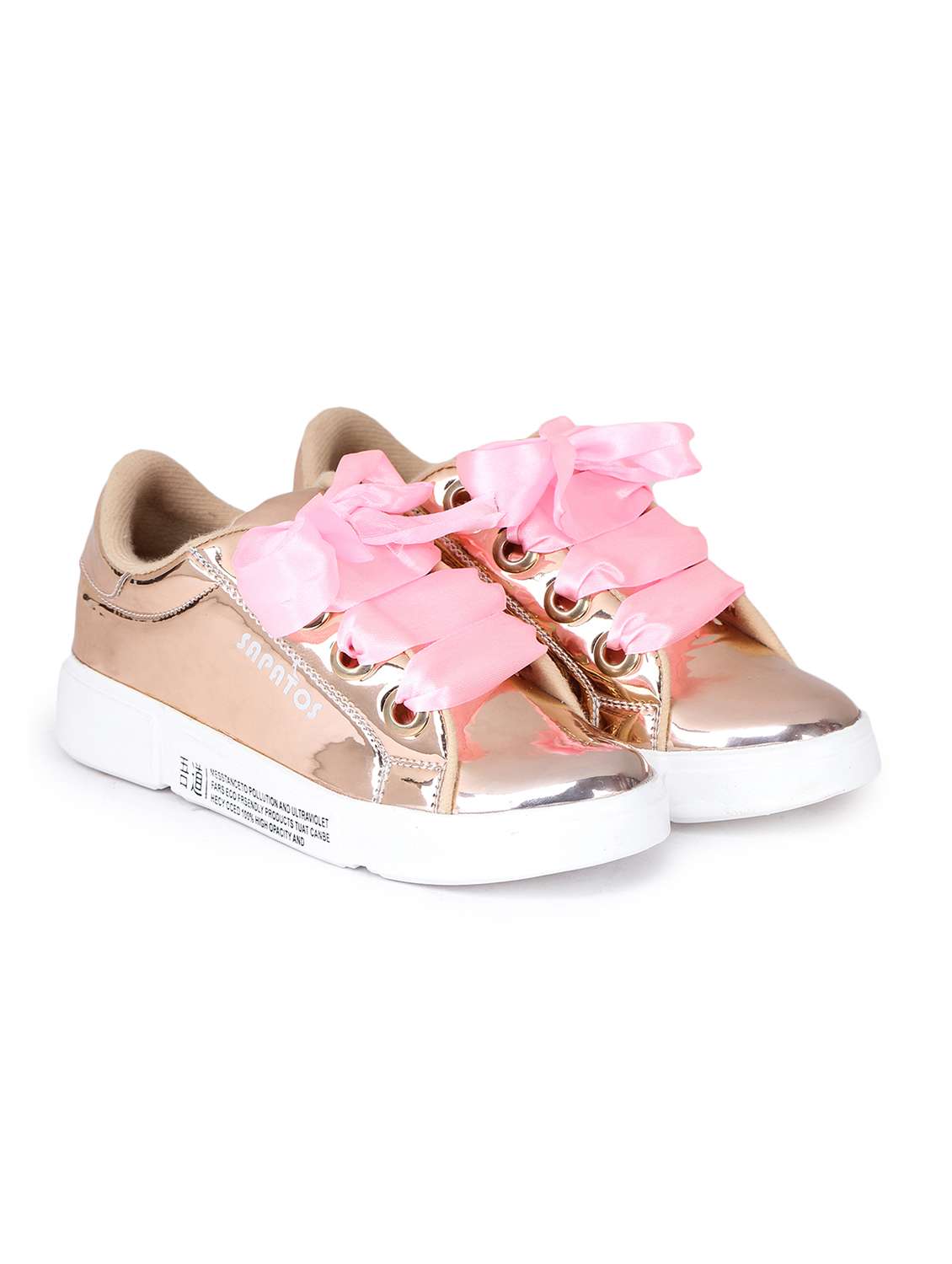 pink synthetic laceup sneakers - 17238493 -  Standard Image - 2