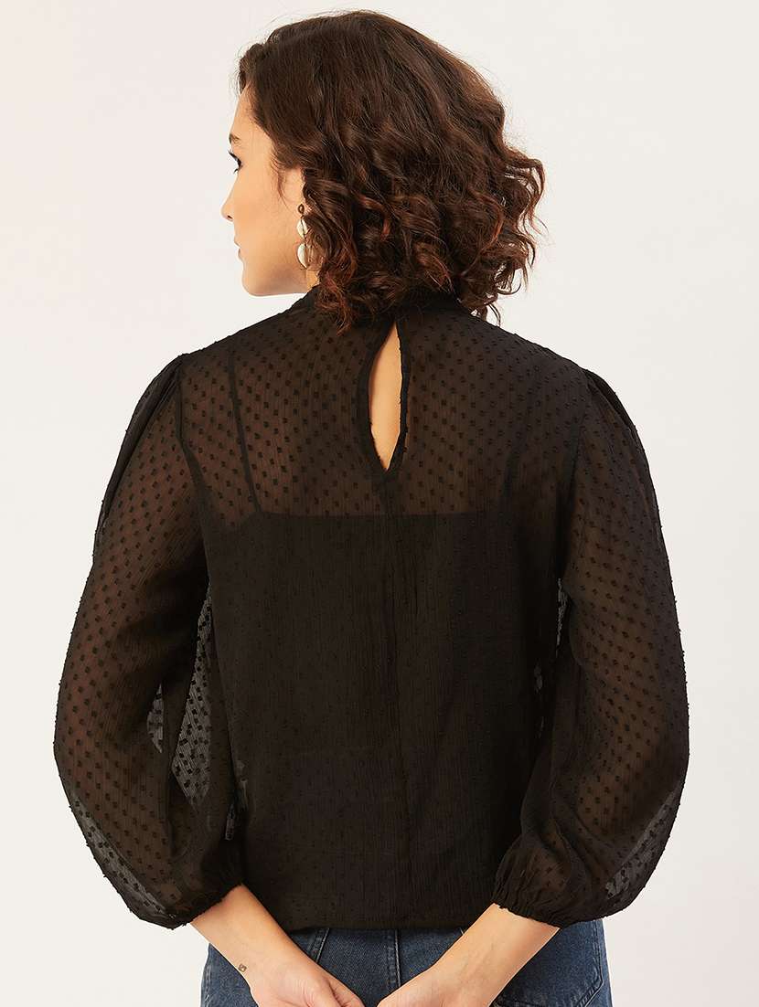 Women's Straight Mock Neck Top