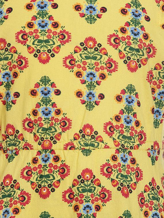 yellow rayon frock - 17239408 - Standard Image - 2