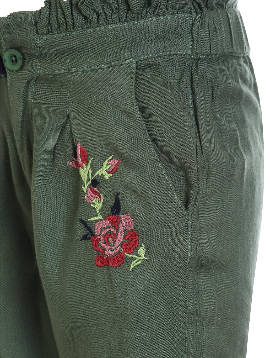green cotton casual trouser - 17239468 - Standard Image - 2