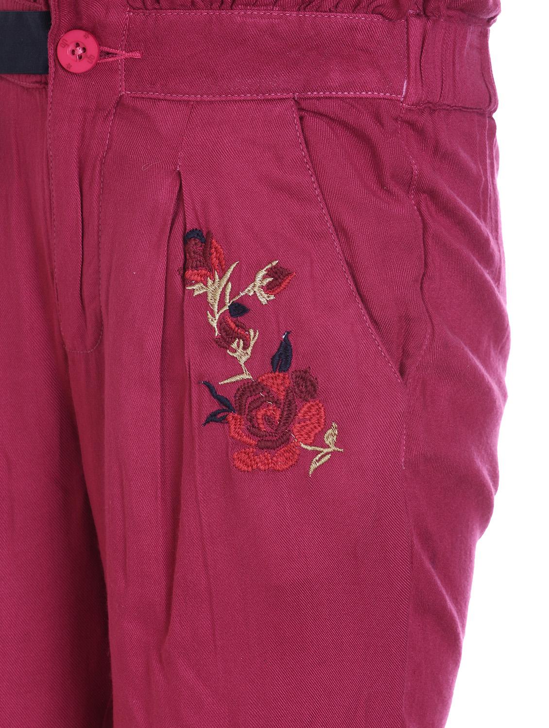 red cotton casual trouser - 17239469 - Standard Image - 2