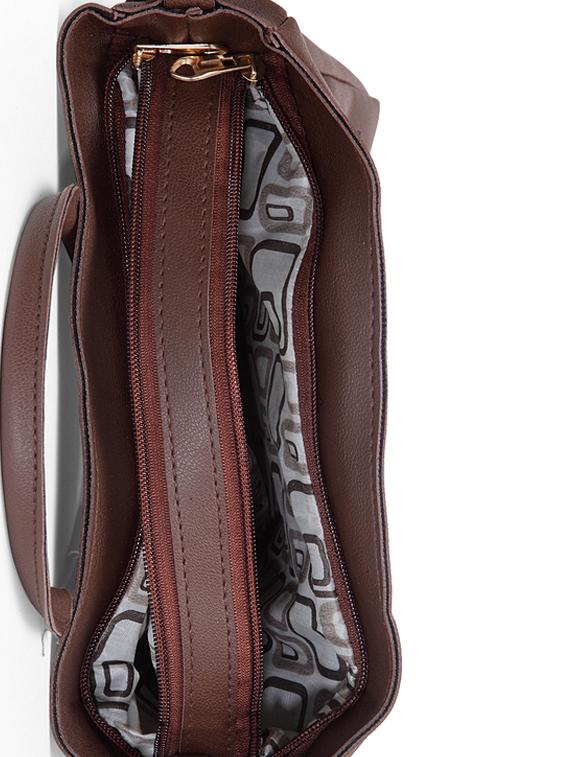 brown leatherette (pu) sling bag - 17240105 - Standard Image - 2