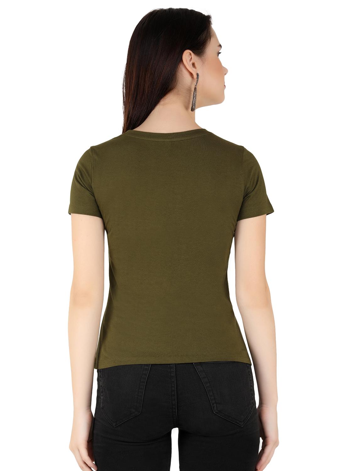 olive cotton regular tshirt - 17240578 - Standard Image - 2
