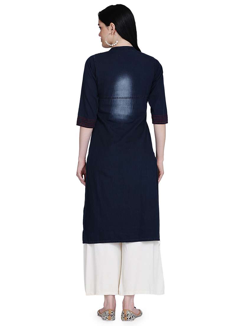 women's straight kurta - 17240832 -  Standard Image - 2