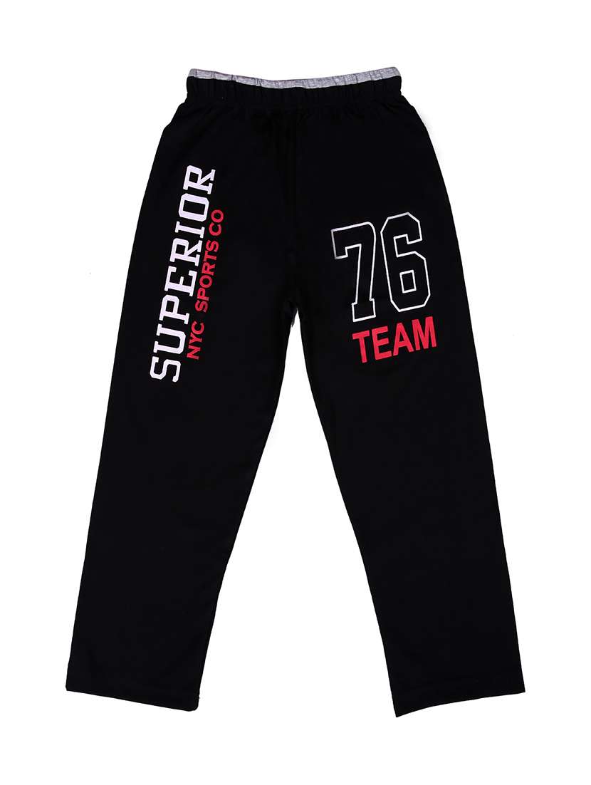 black cotton track wear