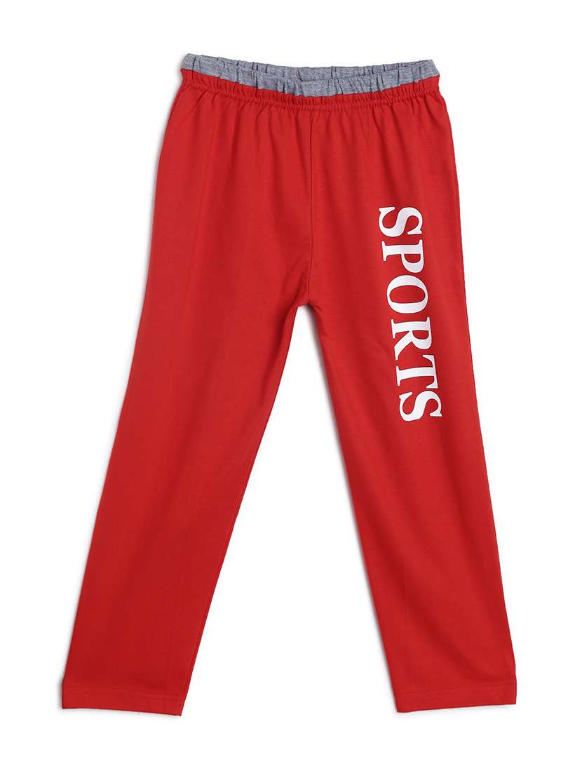 red cotton track wear