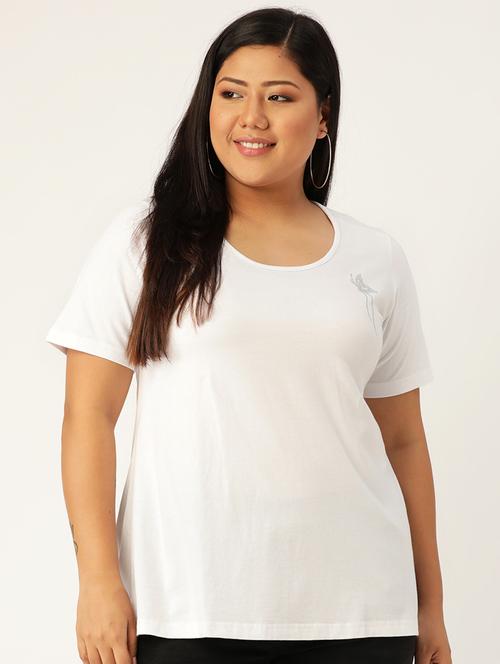women's plain round neck t-shirt - 17244172 - Standard Image - 0