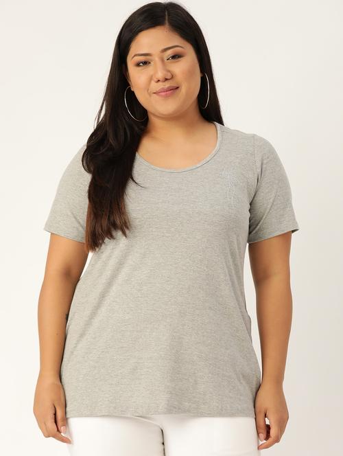 women's plain round neck t-shirt - 17244176 -  Standard Image - 0