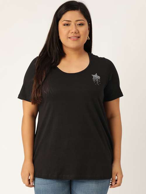 women's plain round neck t-shirt - 17244177 -  Standard Image - 0