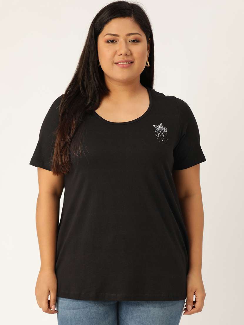 women's plain round neck t-shirt