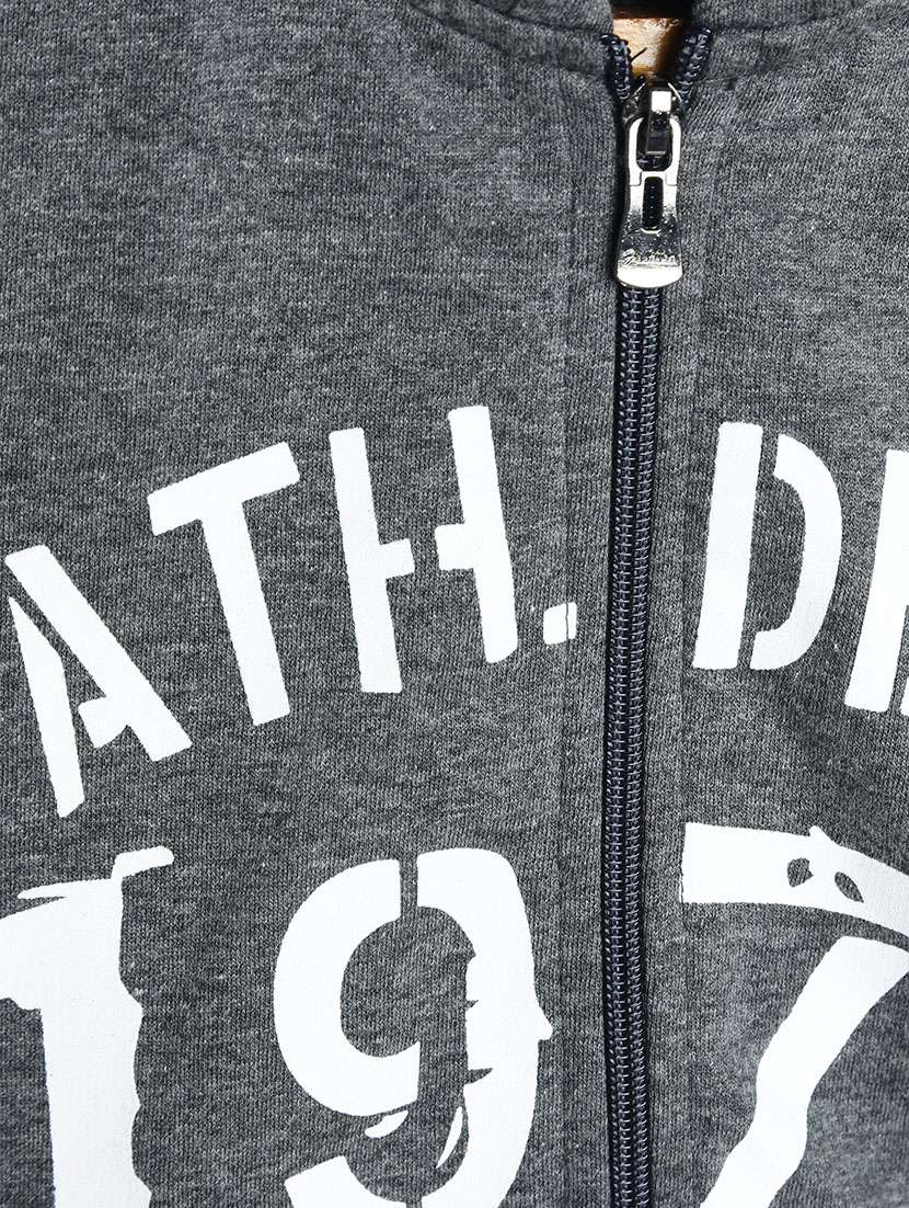 front print hood neck sweatshirt - 17244374 - Standard Image - 2