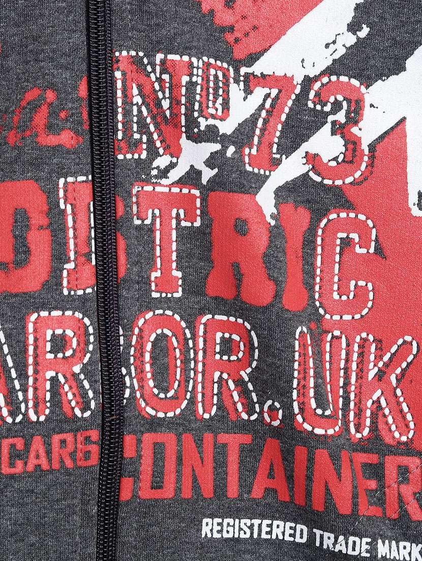 front print hood neck sweatshirt - 17244380 -  Standard Image - 2