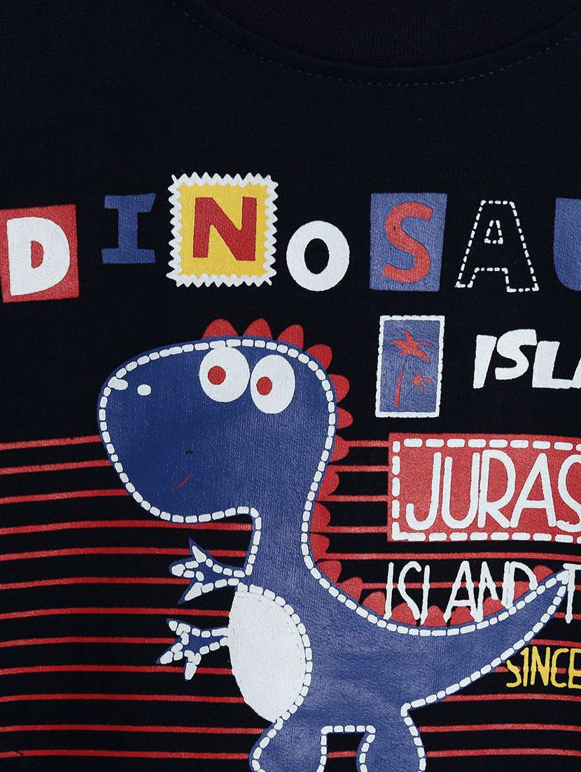 chest print crew neck sweatshirt - 17244387 -  Standard Image - 2