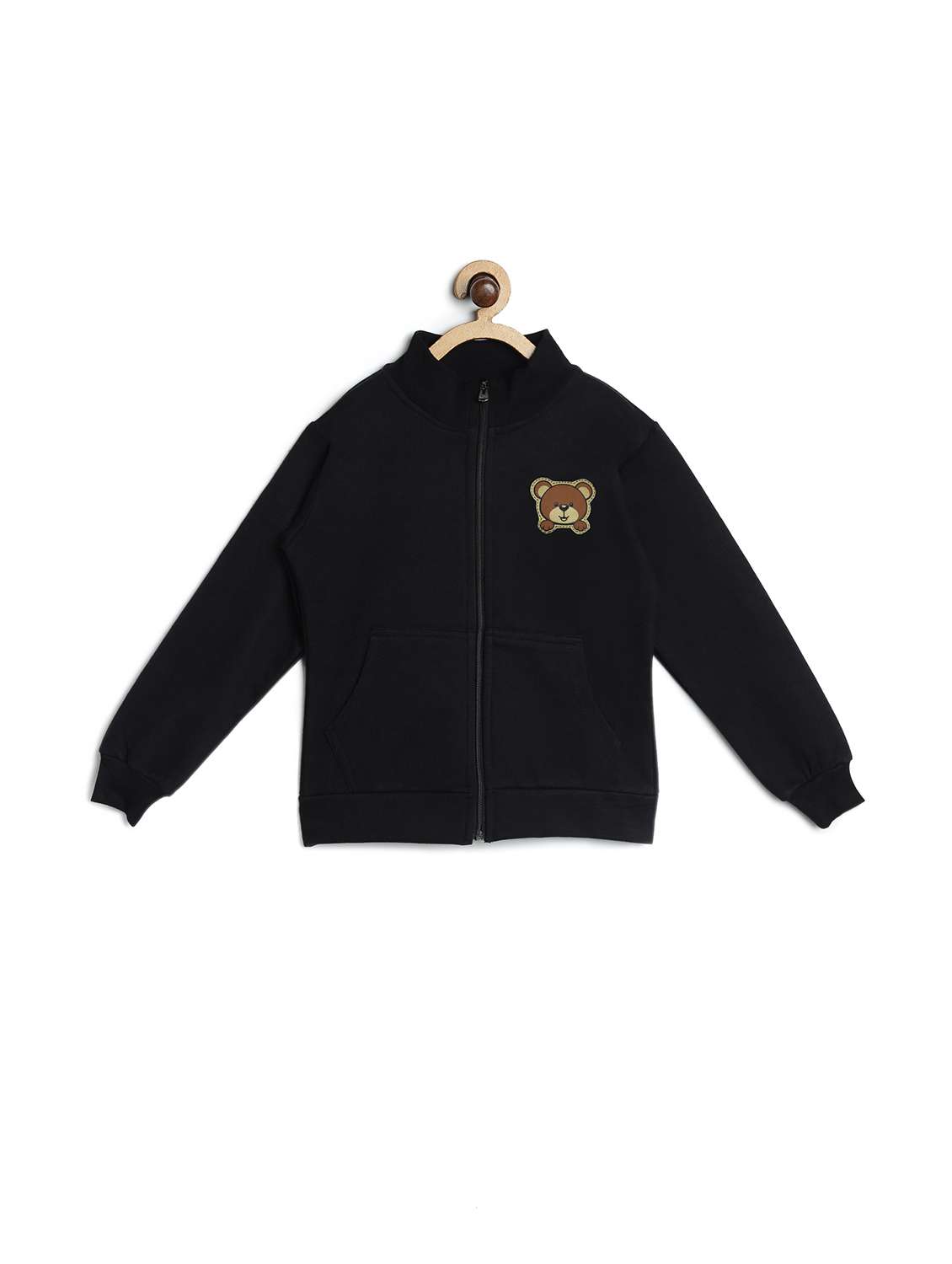 placement print high neck neck sweatshirt