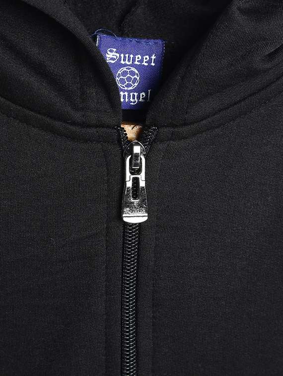 placement print hood neck sweatshirt - 17244508 -  Standard Image - 2