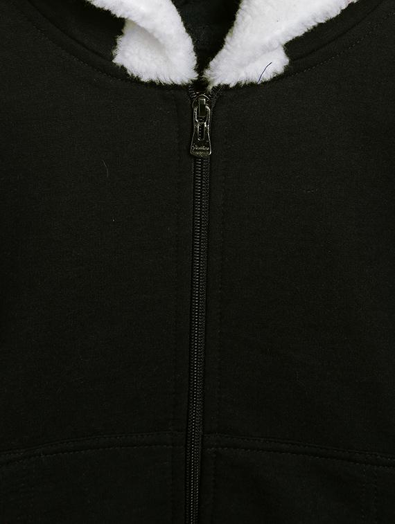 placement print hood neck sweatshirt - 17244516 - Standard Image - 2