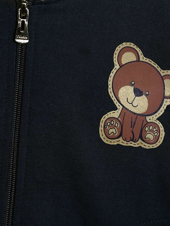 placement print hood neck sweatshirt - 17244535 -  Standard Image - 2