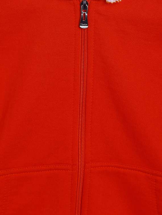 placement print hood neck sweatshirt - 17244540 -  Standard Image - 2