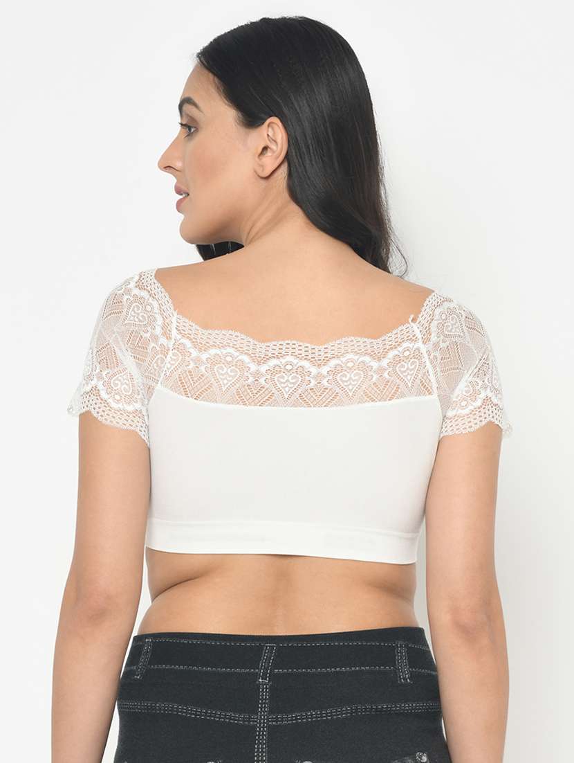 lace panel bralette - 17245293 - Standard Image - 2