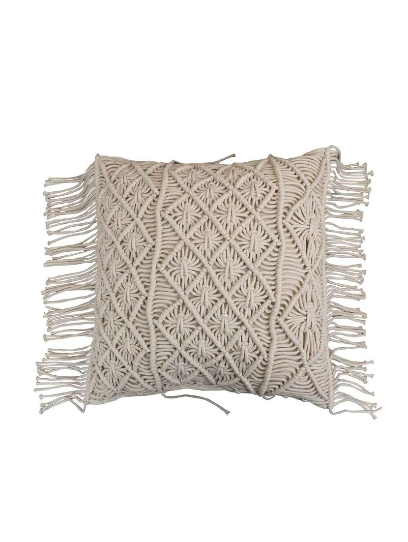  cotton macrame cushion cover (set of 1) - 17246432 -  Zoom Image - 0
