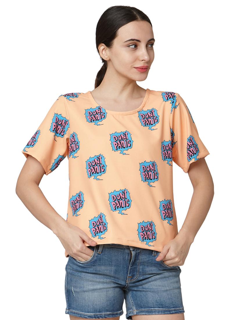 women's all over print round neck t-shirt - 17246664 -  Standard Image - 2