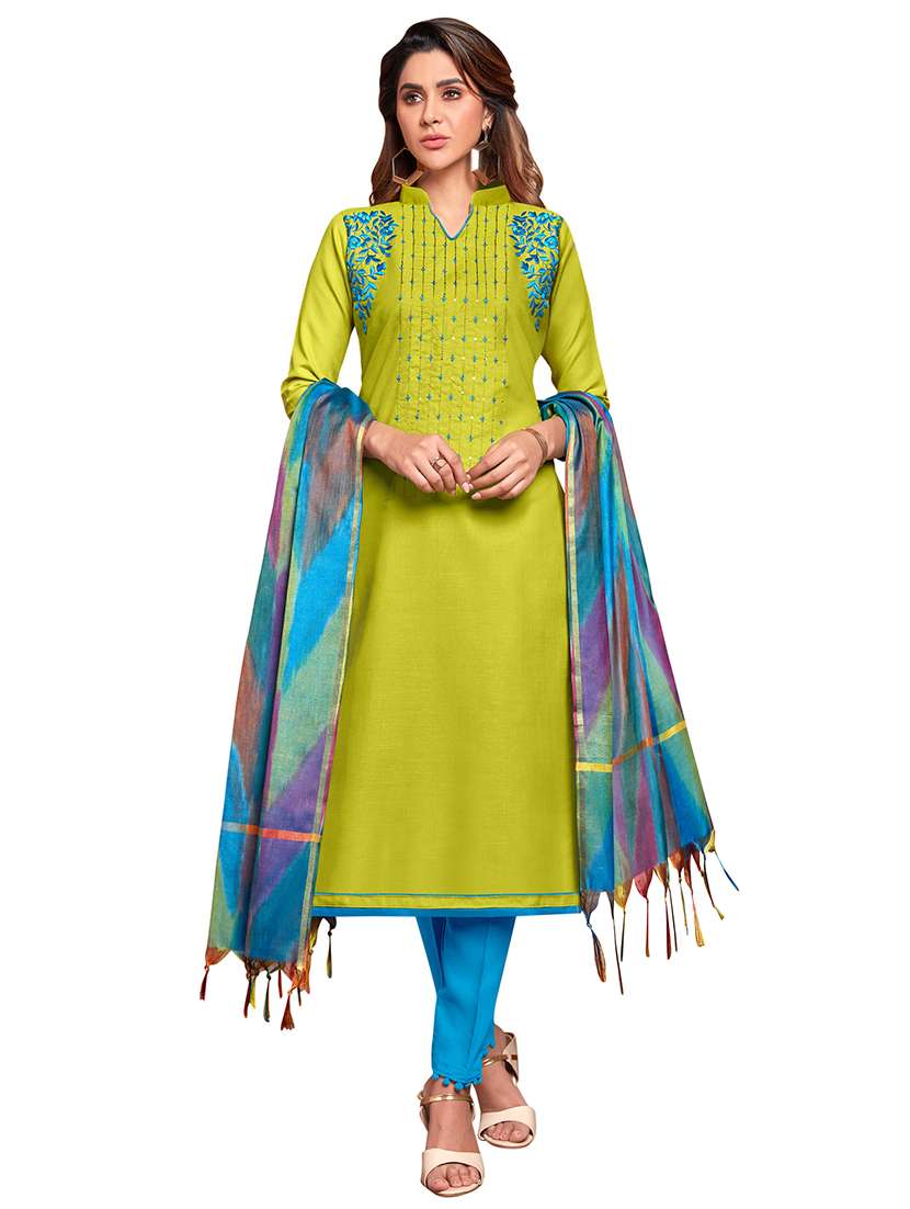 embroidered straight pant unstitched suit