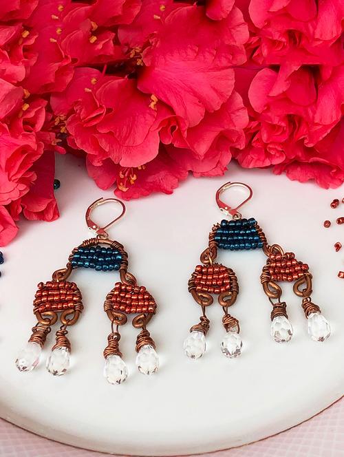red crystal drop earring - 17248191 -  Standard Image - 0
