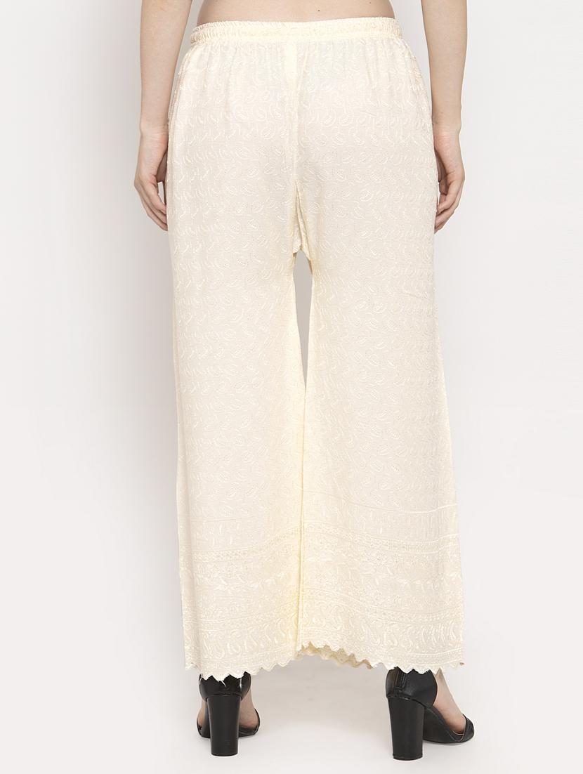 drawstring waist embroidered palazzo - 17249737 - Standard Image - 2
