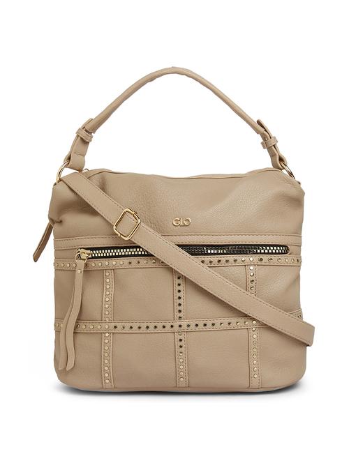 beige leatherette (pu) handbag - 17252200 -  Standard Image - 0