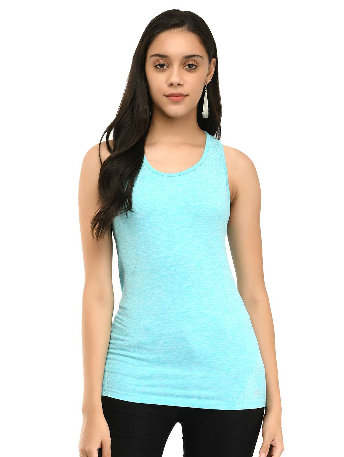round neck solid tank top tee