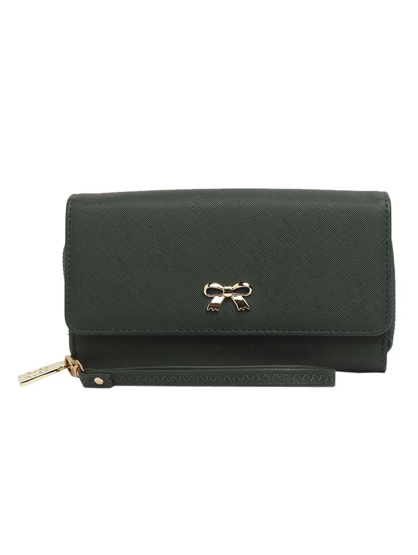 green leatherette  wallet