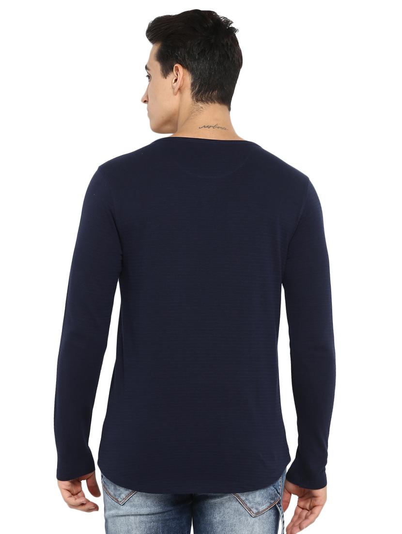 navy blue solid t-shirt - 17257905 - Standard Image - 2