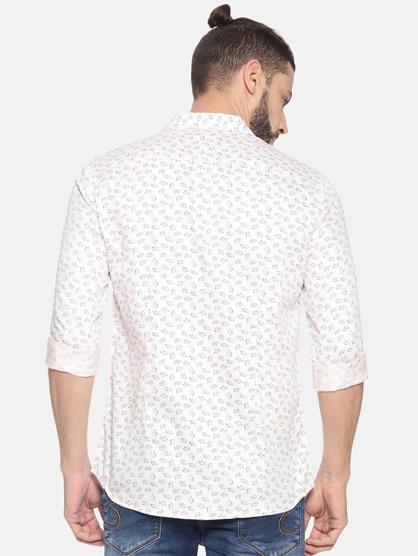 mens leaf print casual shirt - 17258307 - Standard Image - 2