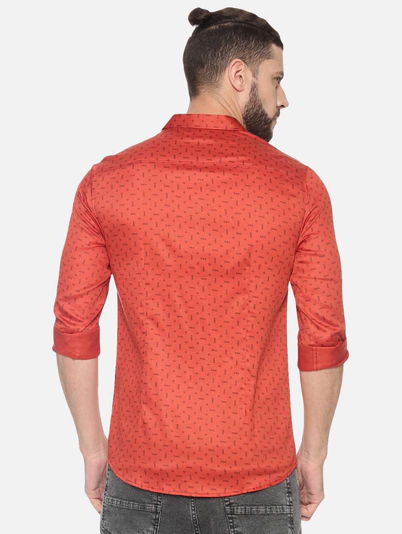 mens micro print casual shirt - 17258317 -  Standard Image - 2