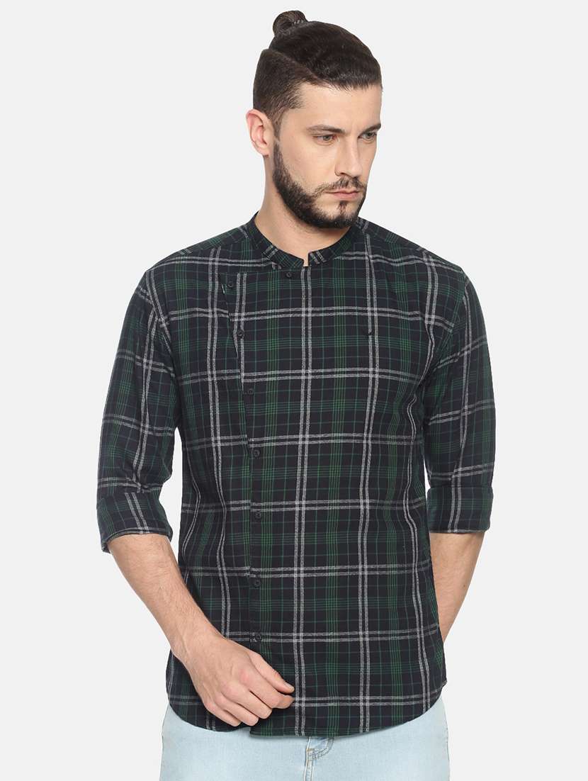 mens checks casual shirt