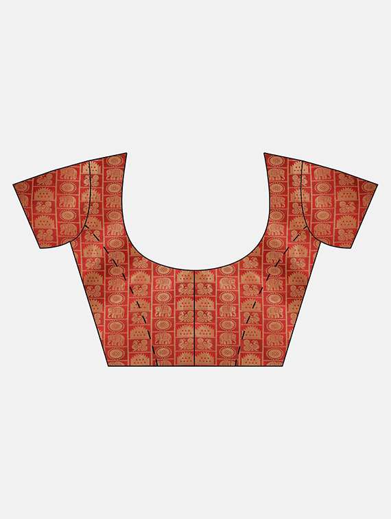 checkered woven saree with blouse - 17258523 -  Standard Image - 2