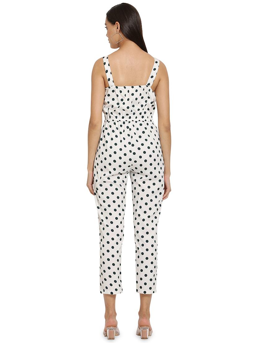 polka dot full leg jumpsuit - 17258751 - Standard Image - 2