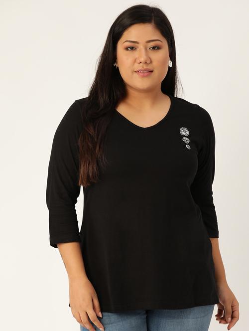 women's straight v neck top - 17260296 -  Standard Image - 0