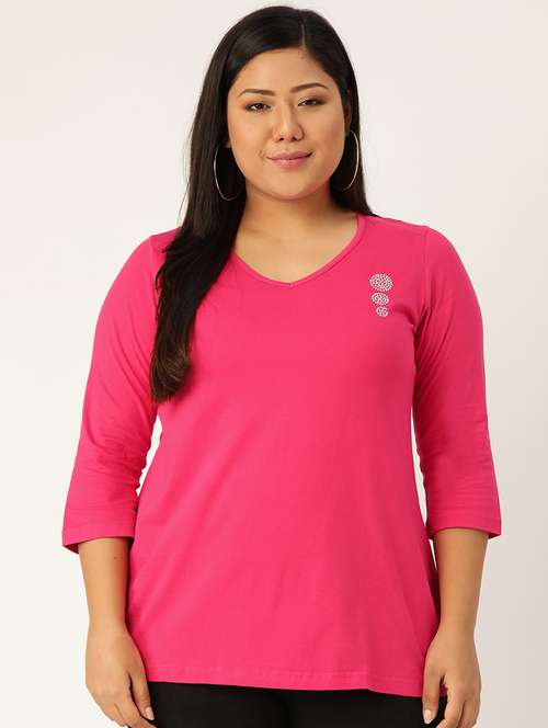 women's straight v neck top - 17260298 -  Standard Image - 0