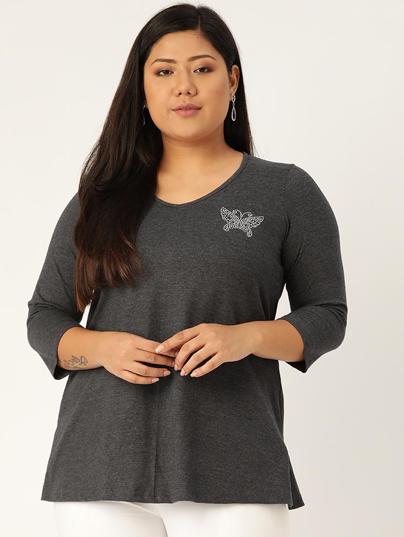 women's all over print v neck t-shirt - 17260302 - Zoom Image - 0
