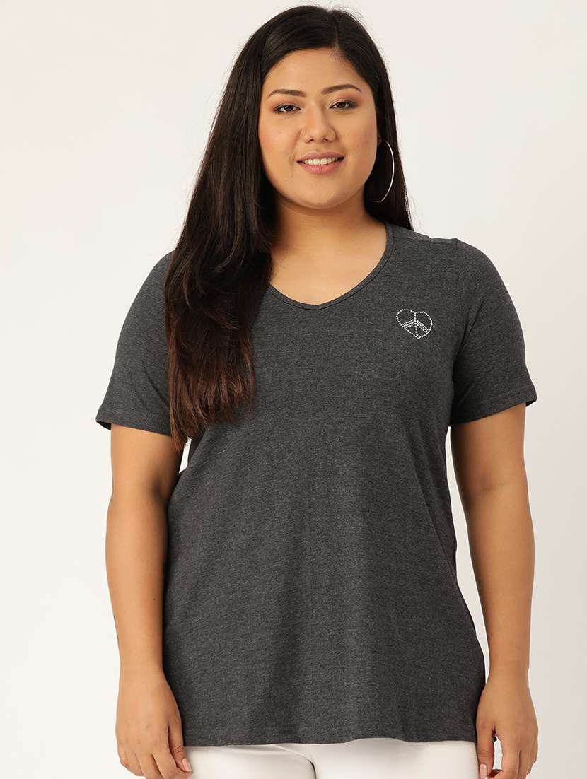 women's all over print v neck t-shirt
