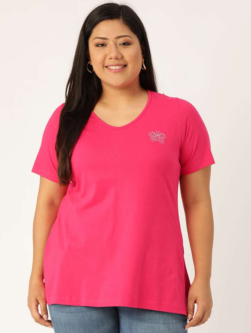 women's plain v neck t-shirt