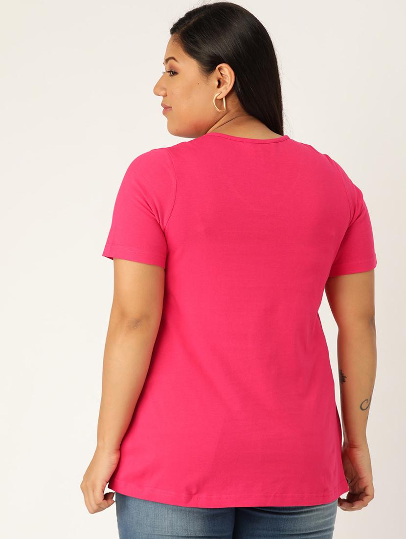 women's plain v neck t-shirt - 17260552 - Standard Image - 2