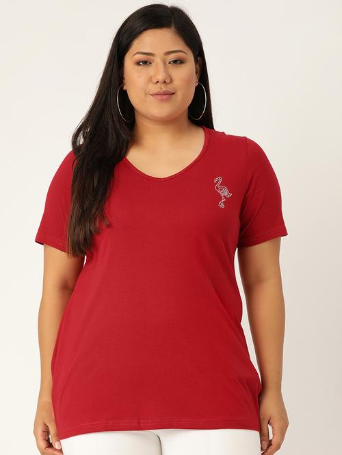 women's plain v neck t-shirt - 17260554 - Standard Image - 0